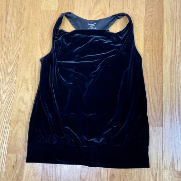 Lane Bryant Top Black Velvet Sleeveless (14/16) - Picture 4 of 6
